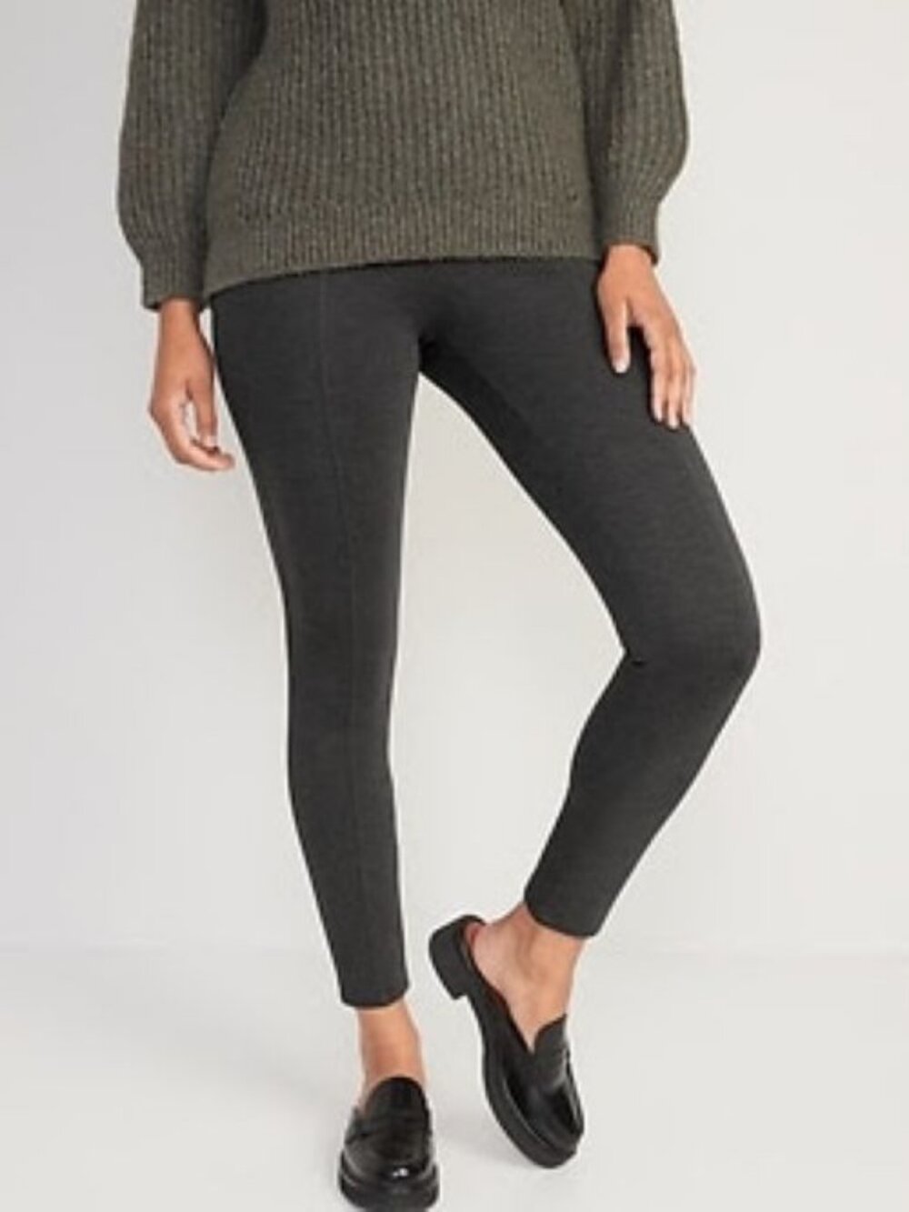 Old Navy Extra High Waisted Stevie Skinny Black Ponte Pants Women XS NWT Dk Grey